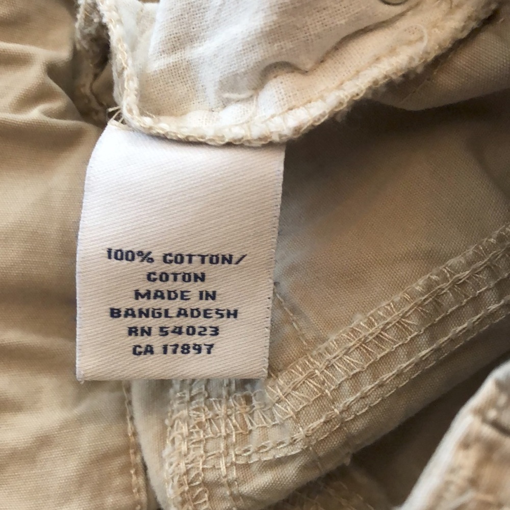 Old Navy Khaki Tan Crop Utility Pant 5 Pocket Size 2t - Picture 7 of 14